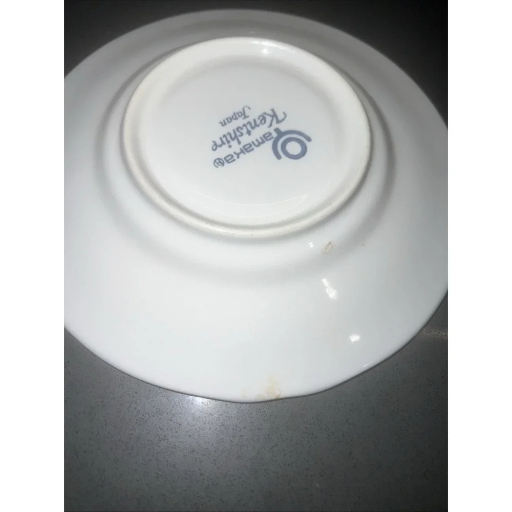 2 Yamaka Kentshire Japan Saucer Dessert Plate Vintage Cream/Bone/White